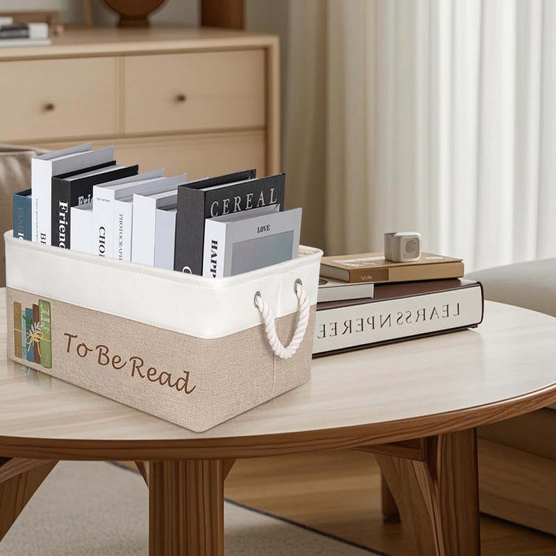 Dawutian TBR Book Organizers and Storage Basket ,Collapsible Storage Basket