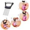 2 Pieces Onion Cutter Holder Onion Cutter Stainless Steel Vegetable