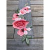 Iron-On Patch Large 25 cm Rose Flowers 2-Piece Red Pink