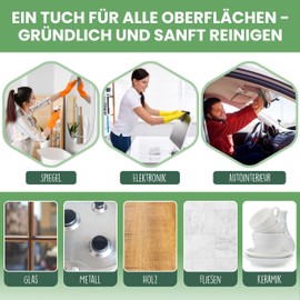 Fabigreen Putzlappen 7er Set – Nachhaltig reinigen ohne Mikroplastik | Wiederverwendbare Spültücher & biologisch abbaubare Spüllappen | kompostierbar, für alle Oberflächen geeignet | Dunkelgrau