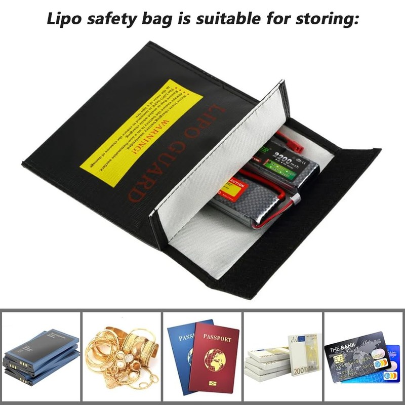 GOIYZTTR 3 Stück Feuerfest Wasserdicht Safe Bag Explosionsgeschützte Dokumententasche 18,5