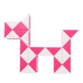 Mipartebo Magic Snake Cube Twist Puzzle 24 Wedges Large Size Twist Fidget Snake Toys Gift Party Favors Game Goodie Bag Fillers Christmas Stocking Stuffers for Kids Adults Teens Pink