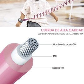 AUTOWT Pulsera de Seguridad para Niños, 2M Cinturón de Seguridad, Correa de Muñeca para Prevenir Perder a Los Bebés, Con Bloqueo de Seguridad y Visión Nocturna Reflexiva