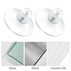 MDEOOSKY 50Pcs Suction Cup 40 mm Glass Suction Pads Clear PVC Sucker Pads Suction Holder with Screw Nut for Bathroom Wall Door Glass Window Car Shade (Clear)