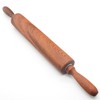 TUSIWIT Classic Sapele Wooden Rolling Pin With Handles,Wood Baking Roller