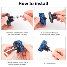 DMJJSD® 19 x 2 Inch CSD Disc, Grinding Disc, Coarse Cleaning Disc, Cleaning Disc Set, CSD Disc Drilling Machine for Surface Processing, Polishing, Rust Removal, Welds Remote, 50 m