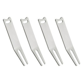 PATIKIL Metal Bending Golf Divot Repair Tool Set of 4 for Golf Golfers Men Women Repair Tool Silver Tone