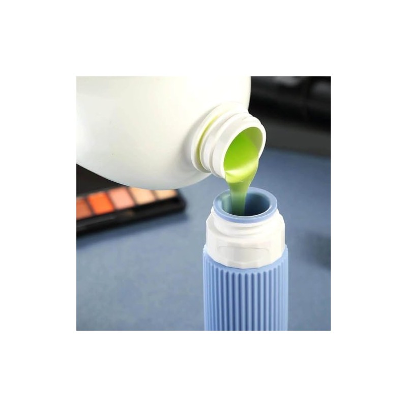 Juego de 4 Botellas de Viaje de Silicona,con Etiqueta Recipientes