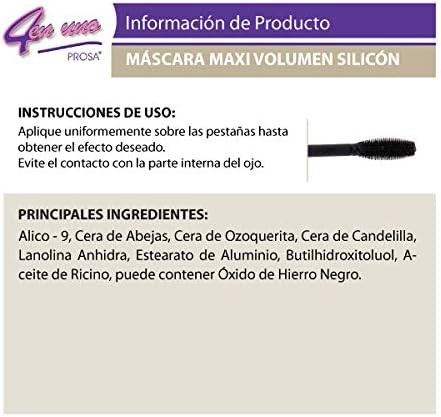 Prosa 4 en 1  2 Pack Mascara Pestañas Rimel Varios Modelos  1 Jabón 50g La Artesanal (Maxi-Volumen Silicón)