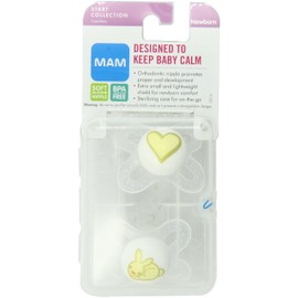 MAM Start Silicone Pacifier, Colors May Vary, 2-Count