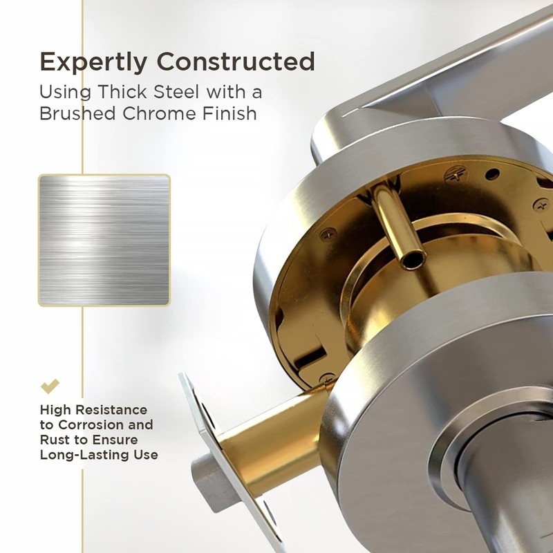 LANITI Commercial Door Handle Lever Set | Passage/Closet Lock |