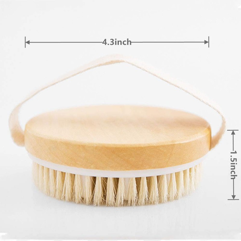 Uervoton Dry Brush Body Brush Exfoliating Brush Natural Bristles Bath