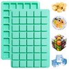 Zorazio 40-Cavity Square Silicone Mold,2Pack Silicone Caramel Candy Molds,Square Hard
