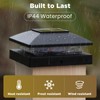 Solar Post Cap Lights Outdoor 8pack, Black Waterproof Solar Powered