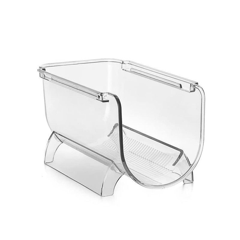 Heshebuy 2 Pack Bottle Rack, Fridge Organizer Bottle Rack, Stackable