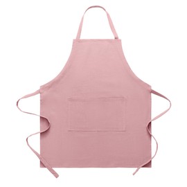 Pincy Cotton Linen Apron for Women - Adjustable Casual Apron with Pocktes, Great for Florist, Coffee House and Kitchen (Pink)