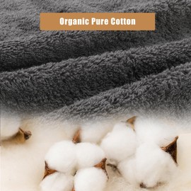 SEMAXE 18 Pack 100% Cotton Bath Towel Set, 6 Bath Towels, 6 Hand Towels, 6 Wash Cloths, Bathroom Towels with Hanging Loops, Hotel Spa Quality Absorbent Towel, Grey