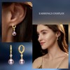 JAXXEL Purple Pearl Earrings for Women, Fishhook Pearl Drop Earrings