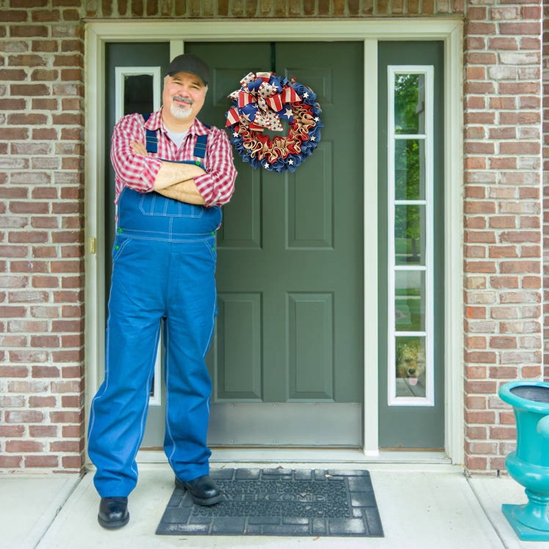 4th July Wreath Patriotic Wreath Independence Day Wreath for Front