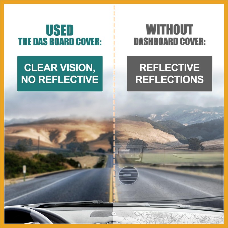 Partuto Car Dashboard Cover Black Polyester for Honda Civic 2020-2023