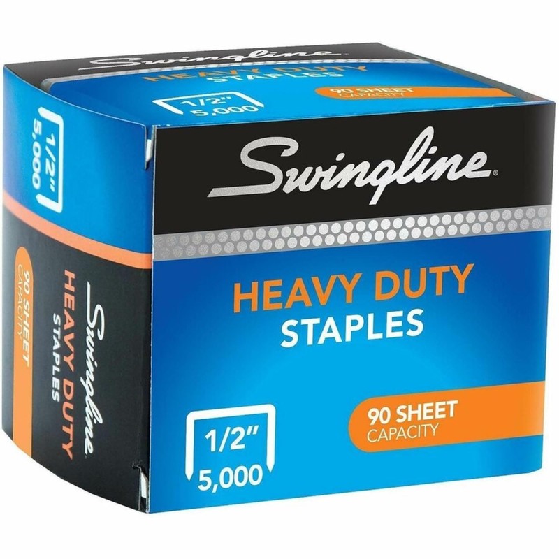 Swingline Staples, Heavy Duty for Desktop Staplers, 1/2" Length, 100/Strip,