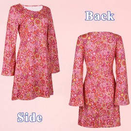 YADODO Hippie Clothing Women's 60s 70s Hippie Costume Women's Dress and Hippie Accessories 70s Clothing Women's Disco Fever Clothing Girl Women's Dress for Carnival Theme Party (XXL)