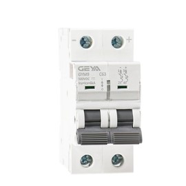 FESTAS Din Rail DC MCB 6KA 2P 500V Mini Circuit Breaker DC 6A 10A 16A 20A 25A 32A 40A 50A 63A MCB for Solar PV System (Color : 50A, Size : GYM9 DC MCB 2P)