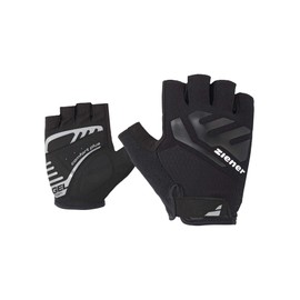 Ziener Men's CAECILIUS Cycling Gloves | Short Finger - Breathable/Cushioning/Non-Slip, Black, 6.5