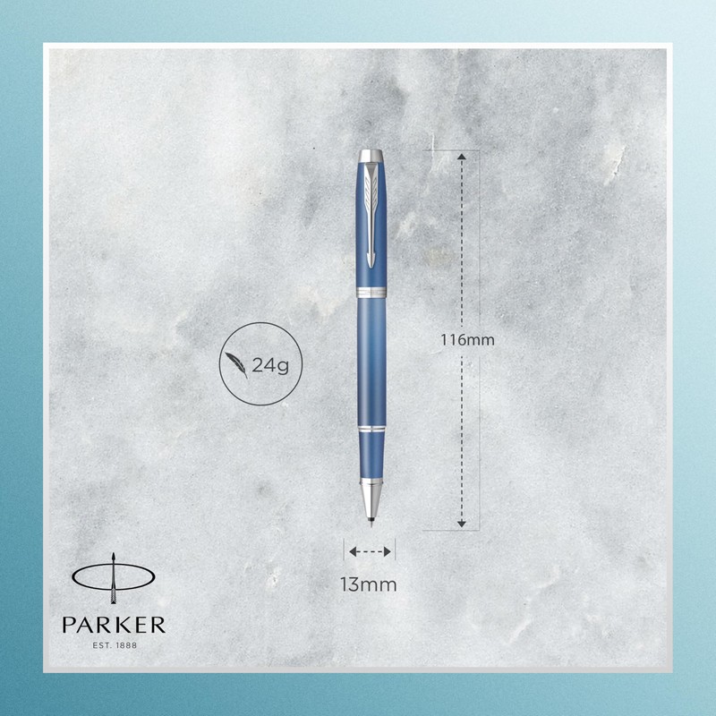 Parker IM Writing Rituals Rollerball Pen, Quiet Blue Case with