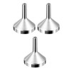 3-Piece Mini Funnel Set ，Silver Aluminum Tiny Funnels for Small