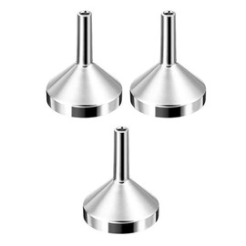 3-Piece Mini Funnel Set ，Silver Aluminum Tiny Funnels for Small Bottles (2.5cm Diameter) for Easy Filling