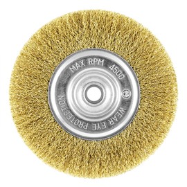 EAB Tool 2160447 6" Brass Coarse Wire Wheel Wire Brush - Recyclable,
