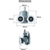 Zinc Alloy Shower Door Twin Rollers Runners - Set of