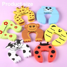 HNYYZL Door Stoppers,7Pcs Baby Proofing Corner Protector Baby Cartoon Animal Door Stop Soft Foam Cushion Baby Finger Protector,Prevent Child or Pet from Getting Locked in Room