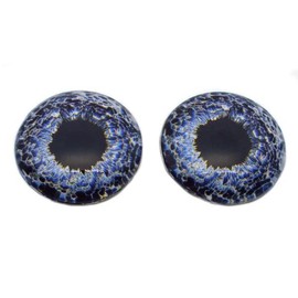 Shattered Broken Glass Eyes 6mm to 60mm Technology Fantastic Jewelry Making Art Doll Parts Taxidermy Sculpture Flatback Domed Cabochons (16mm)