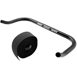 Permanent-Fahrrad Bullhorn Fixie Single Speed Handlebar 440 mm with Handlebar Tape Black