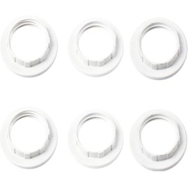 FASTROHY 6pcs White Lampshade Collar Ring Replacement Lamp E14 Home Gadget