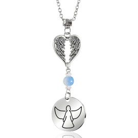 Rear View Mirror Accessories, Guardian Angel Car Charm, Christian Jewelry Hanging Ornament for Women, Teens, and Friends, Car Rear View Mirror Hanging Accessories(Psalm 91:11)