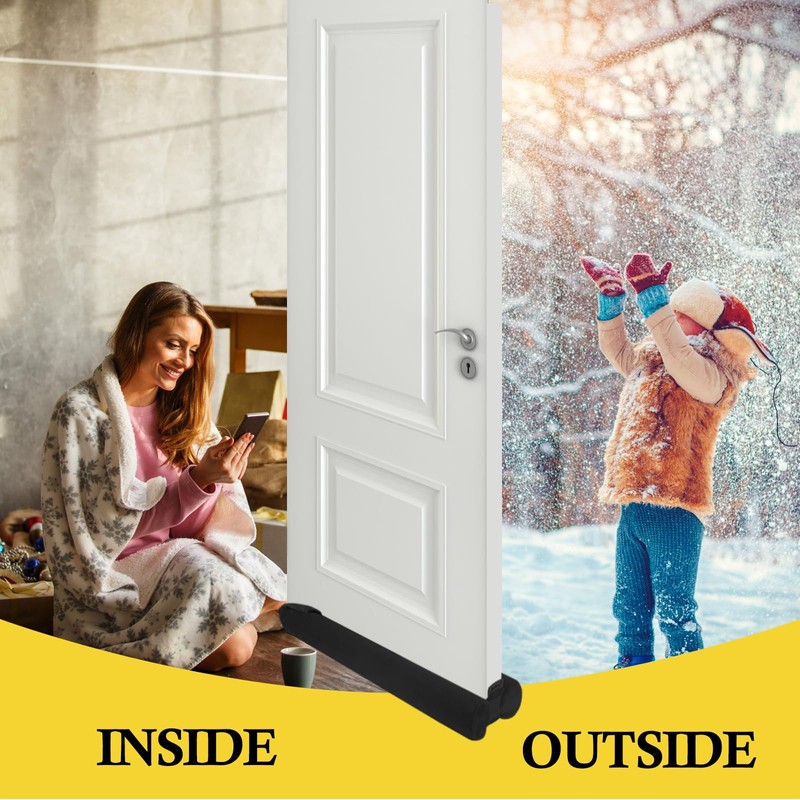 fowong Under Door Draught Excluder - 90cm Draft Excluder for