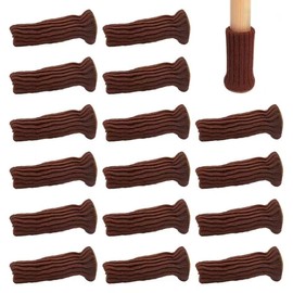 PAITOK Pack of 16 Chair Leg Socks Protective Caps, Highly Elastic Knitted Material, Non-Slip and Wear-Resistant, Avoid Scratches and Noise, Excellent Chair Leg Floor Protectors
