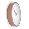 K&L Wall Art Silver Pink Wall Clock without Ticking Noises