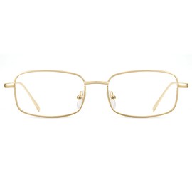 Cyxus Blue Light Glasses for Men Square Metal Frame UV Blocking Computer Glasses Clear Resin Lens Eyewear