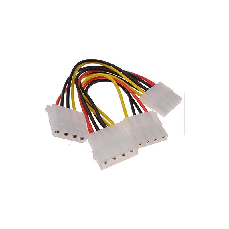 kenable Internal PC 4 pin Power Splitter 3 way Cable