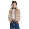 maoo garden Girls Winter Puffer Vest Faux-Down Short Cropped Lightweight