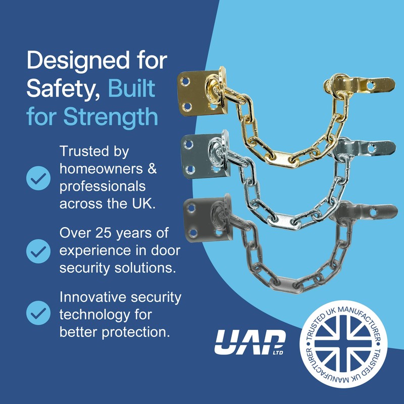 UAP Door Chain with Security Rating - Heavy-Duty Front Door