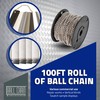 Ball Chain Number 10 Nickel Plated Ball Chain 100 Feet