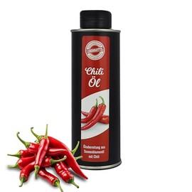 Odenwälder Lebensmittel - Delicious chilli oil with delicious taste made from the best ingredients from real chilli peppers and high-quality sunflower oil (chilli oil)