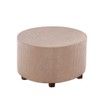 VIENLOVE Round Ottoman Slipcover Polyester Blend Footstool Protector Covers Stretch