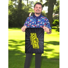 Scale Wear Design May The Course Be with You Golf Towel – Funny Microfiber Cleaning Cloth with Clip for Golf Bags Clubs and Balls War Golf Enthusiasts and Gag Gifts Star (Black Hyperspace)