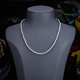 ALRNBY Sparkly Tennis Necklace for Women 18/20/22in Beauty Diamond Tennis Necklace Choker Trendy Jewelry Gift (S1 22in)